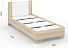 Кровать «Аврора» 90*200 (основание ЛДСП), Дуб сонома/Белый. Фото 2