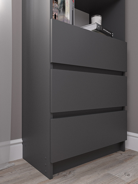 Стеллаж Мори МСТ 600.3, Графит. Фото 4