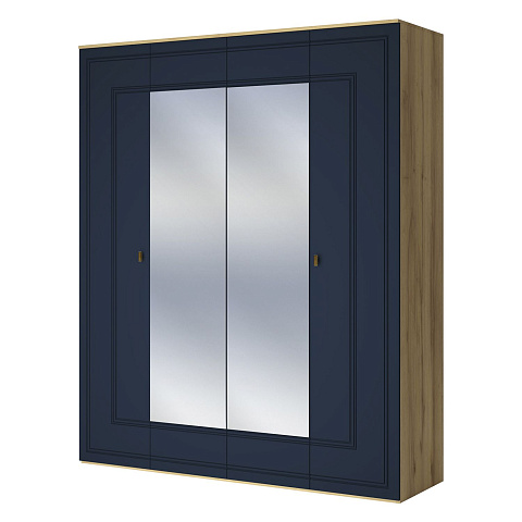 Шкаф Вега Сапфир 4дв, темно-синий. Фото 1