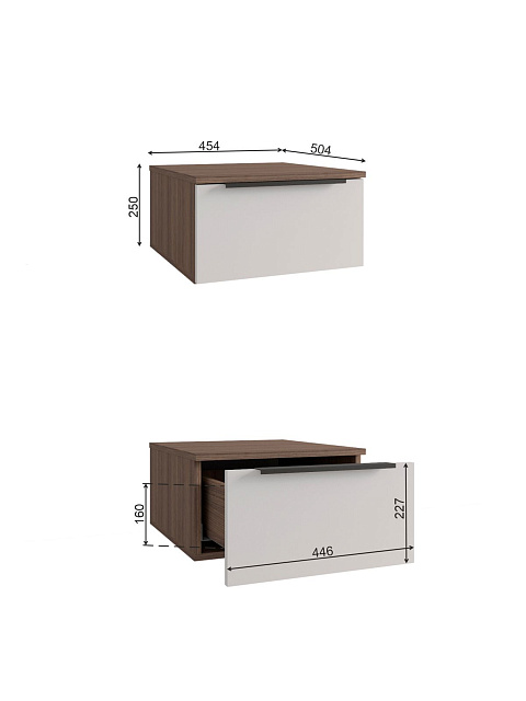 Тумба Роза 450 Тренто, бежевый скин. Фото 5