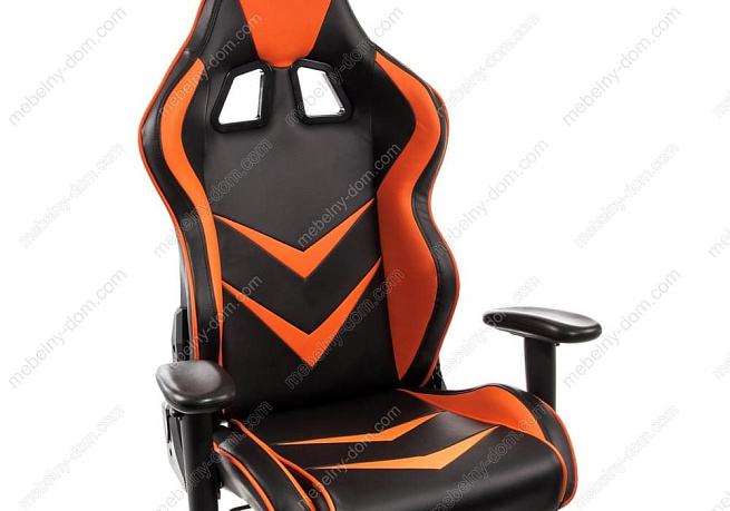 Компьютерное кресло Racer черное / оранжевое. Фото 5