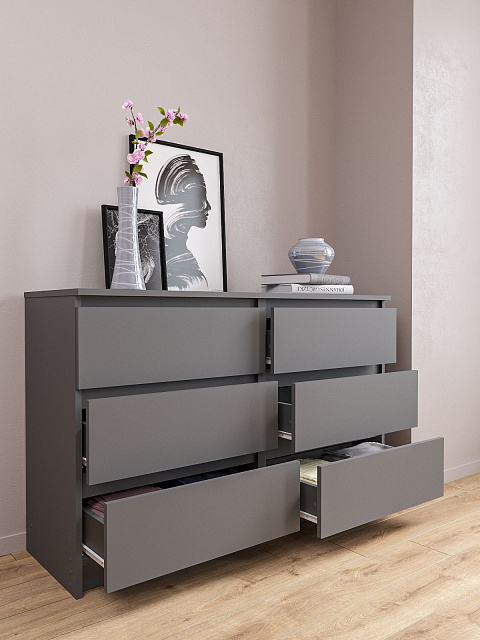 Комод Мори МК 1200.6, Графит. Фото 3