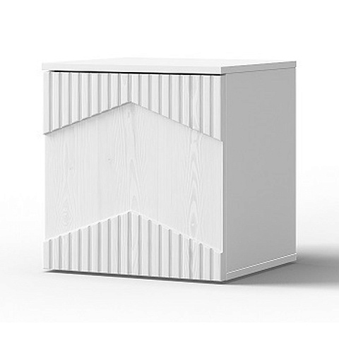 Тумба «Оливия» ЛВ КМК 0971.17, белый/ясень белый текстурный. Фото 1