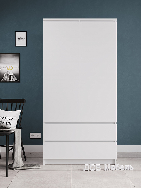 Шкаф Мори МШ 900.1, Белый. Фото 2