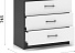 Комод «Чикаго» 3ящ Антрацит/Белый. Фото 2