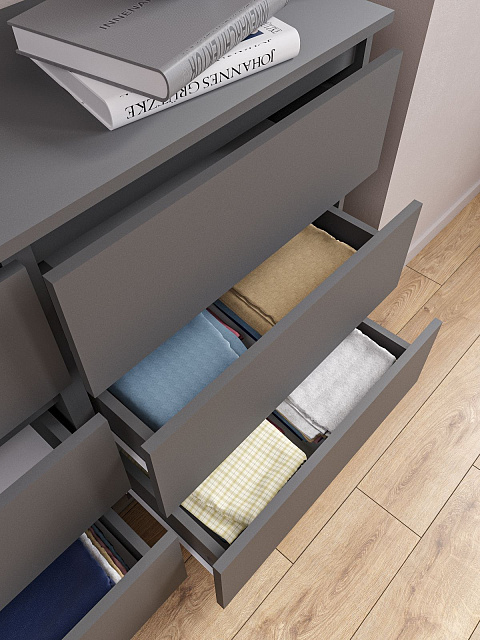 Комод Мори МК 1200.6, Графит. Фото 4