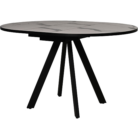 Стол «Saen 27» пластик Белый мрамор, каркас черный. Фото 3