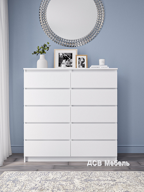 Комод Мори МК 1200.10, Белый. Фото 1