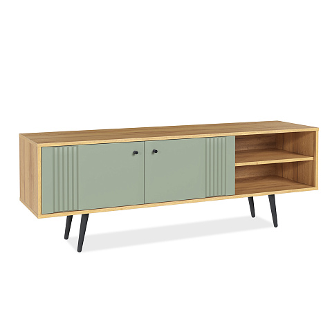 Тумба Вега Саксония ТВ150 с нишами, серо-зеленый. Фото 1