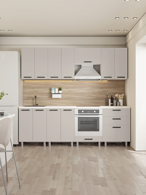 Кухонный гарнитур «Лаванда» 2,4м, кашемир. Фото 1