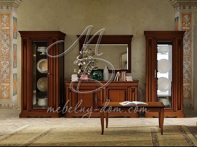 Шкаф с витриной «Милана 8» П265.08, черешня. Фото 3