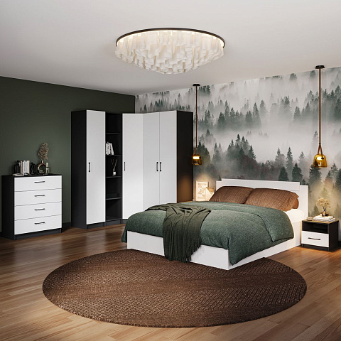 Комод «Чикаго» 3ящ Антрацит/Белый. Фото 4