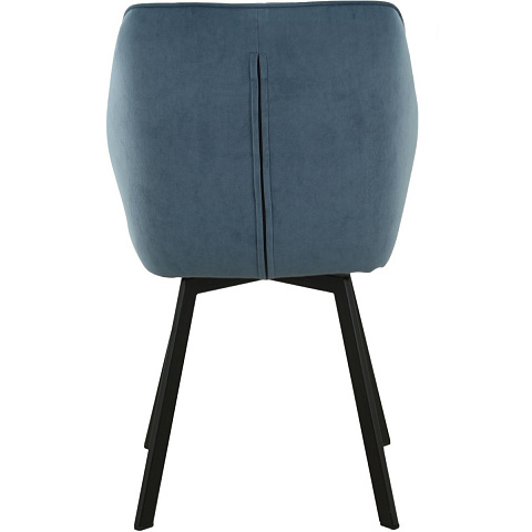 Стул «Вермут», велюр Бренди классик блу, каркас вращения черный. Фото 6