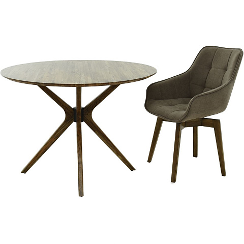 Стол «Вегас» D110, светлый дуб/патина. Фото 7