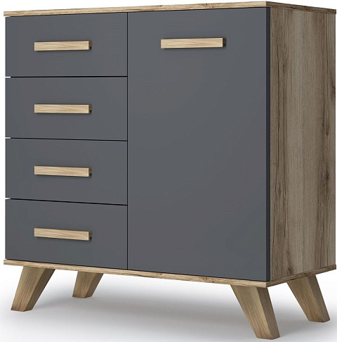 Комод Вега Скандинавия 90, серый. Фото 2