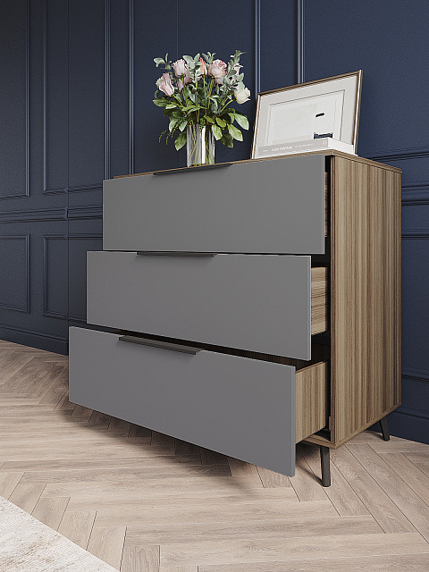 Комод Роза 900 Ройс, графит скин. Фото 3