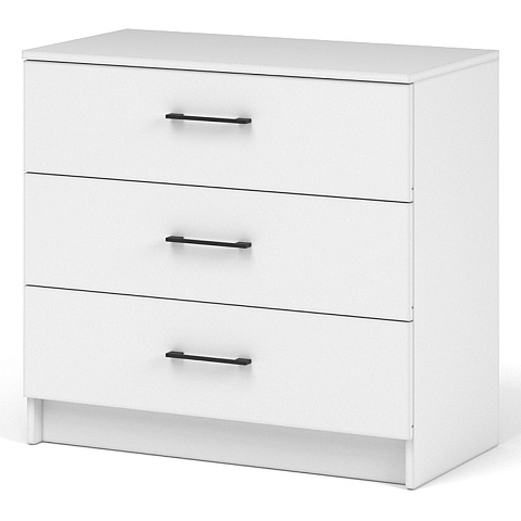 Комод «Чикаго» 3ящ, белый. Фото 1