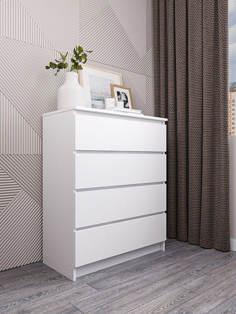 Комод Мори МК 800.4, Белый. Фото 2