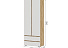 Шкаф «Хелен» ШК-01 2-х дверный, белый/дуб крафт золотой. Фото 2