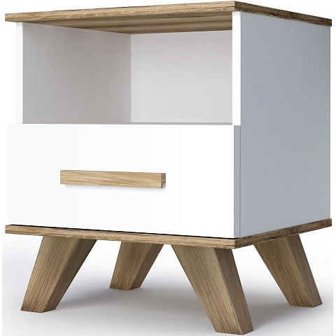 Тумба Вега Скандинавия, белый глянец. Фото 1