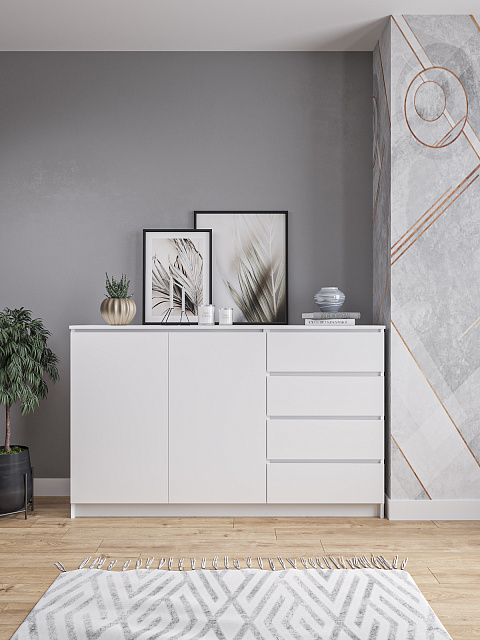 Комод Мори МК 1600.1, Белый. Фото 1