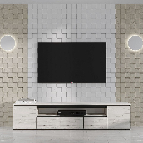 Тумба «Гретта» 2С3Я, Крафт белый/Антрацит. Фото 5