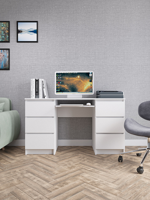 Стол Мори МС-2, Белый. Фото 1