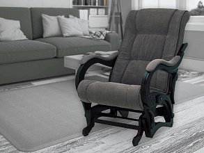 Кресло-глайдер, Модель 78 Венге, Verona Antrazite Grey от магазина Мебельный дом