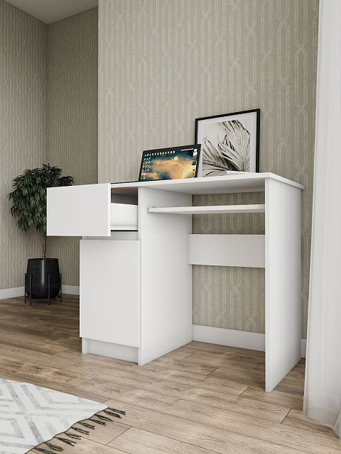 Стол Мори МС-1 левый, Белый. Фото 4