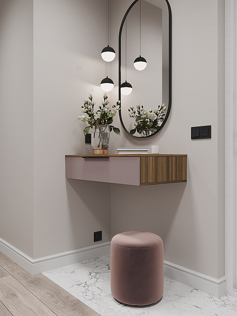 Тумба Роза 900 Ройс, пудра скин. Фото 1