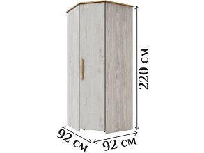 Шкаф «Скандинавия» КМК 0905.12, бетон пайн светлый/ дуб наварра от магазина Мебельный дом