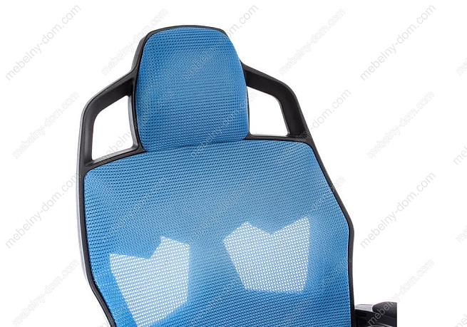 Компьютерное кресло Knight черное / голубое. Фото 8