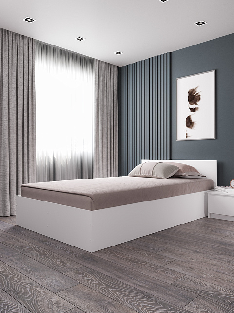 Кровать Мори КРМ 1200.1, Белый. Фото 2