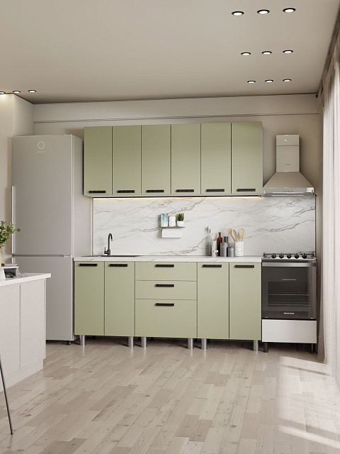 Кухонный гарнитур «Лаванда» 1,8м, фисташка. Фото 2