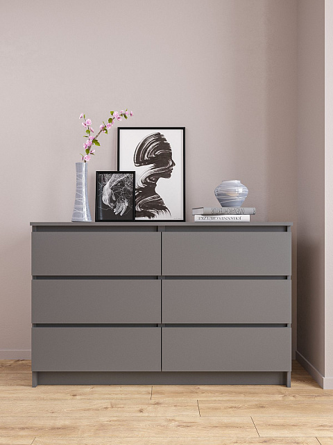 Комод Мори МК 1200.6, Графит. Фото 1