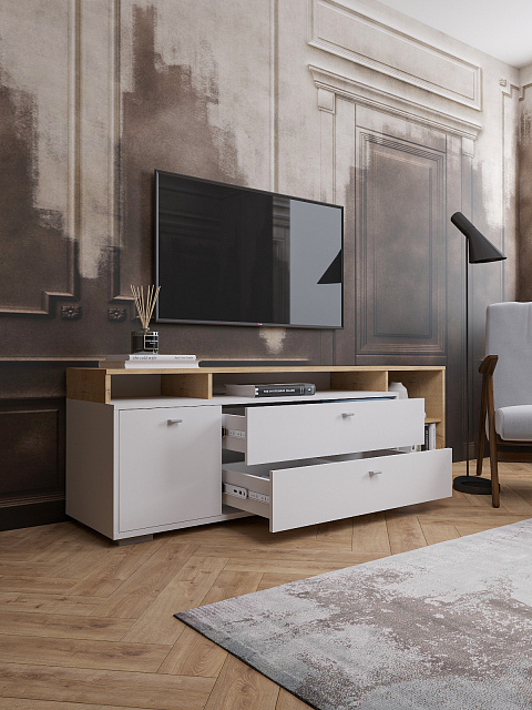 Тумба Ланс ТВ К202, Белый. Фото 4