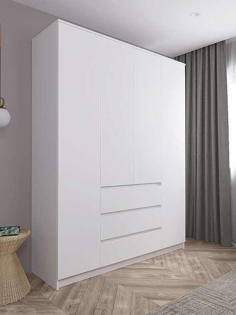 Шкаф Мори МШ 1600.1, Белый. Фото 3