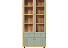 Шкаф с витриной Вега Саксония 84, серо-зеленый. Фото 2