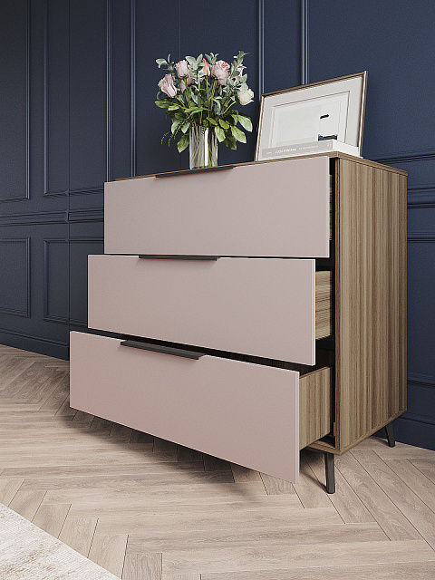 Комод Роза 900 Ройс, пудра скин. Фото 3