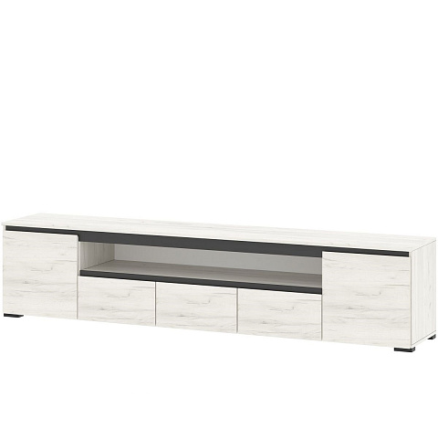 Тумба «Гретта» 2С3Я, Крафт белый/Антрацит. Фото 1