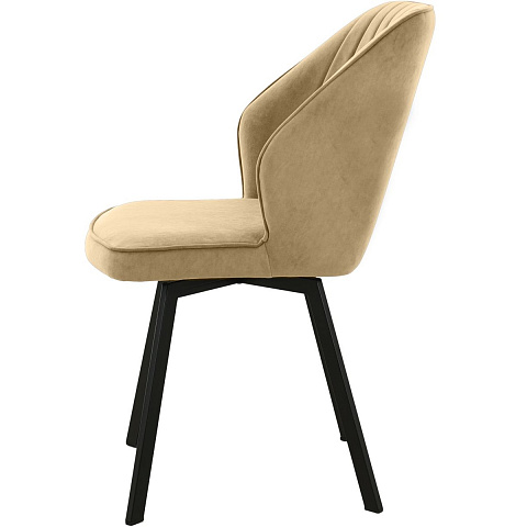 Стул «Вермут», велюр Бренди крем, каркас вращения черный. Фото 2