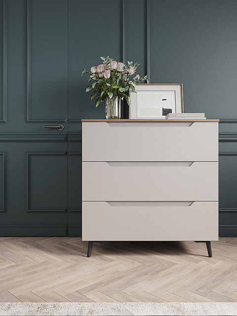 Комод Роза 900 Тренто, бежевый скин. Фото 2