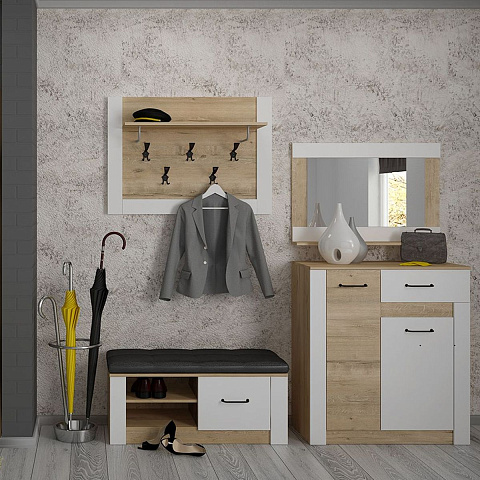 Комод «Ева 5» М6 900, Дуб Ирландский/Белый матовый. Фото 4