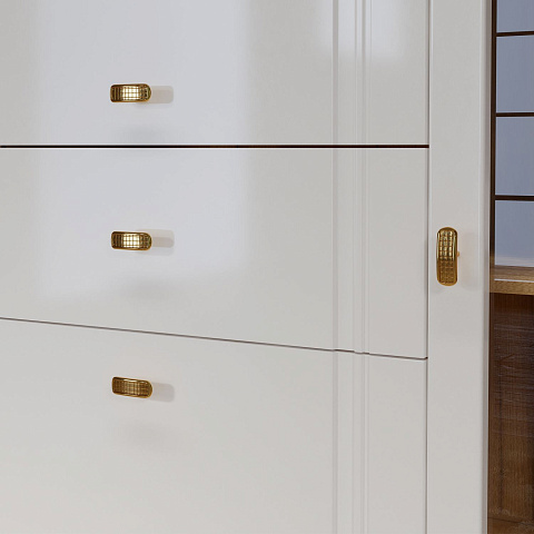 Шкаф-витрина Вега Сапфир 140, белый глянец. Фото 7