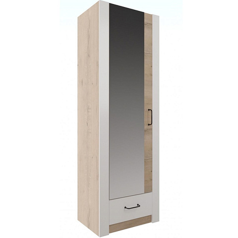 Шкаф-пенал «Ева 5» М3, Дуб Ирландский/Белый матовый. Фото 1