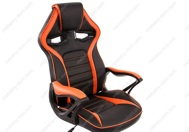 Офисное кресло Monza черное / оранжевое. Фото 7