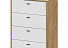 Комод «Милан» 4я, дуб золотой/белый матовый. Фото 1