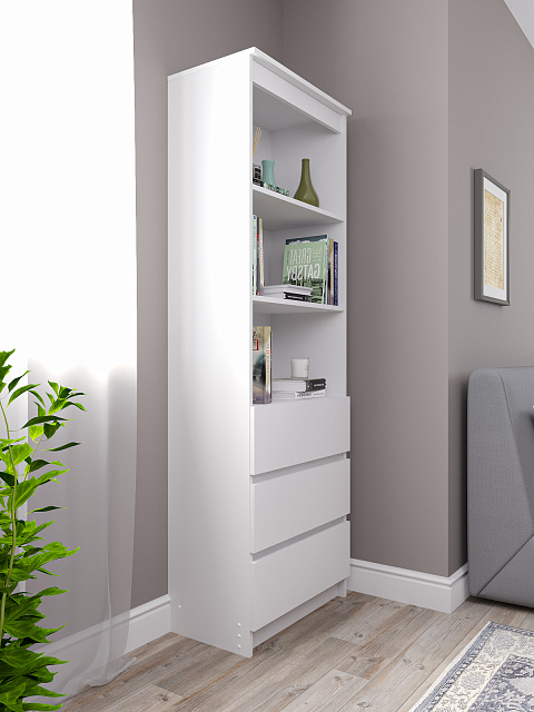 Стеллаж Мори МСТ 600.3, Белый. Фото 2