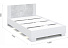 Кровать «Аврора» 140*200 (основание ЛДСП), Белый/ателье светлый. Фото 2