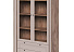 Шкаф с витриной «Прато» 2дв, таксония шоколад/кофе с молоком. Фото 1